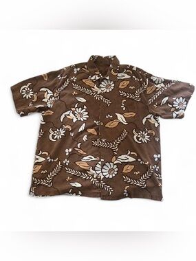 Men’s Tommy Bahama Vintage Floral Print Button Up Hawaiian Shirt